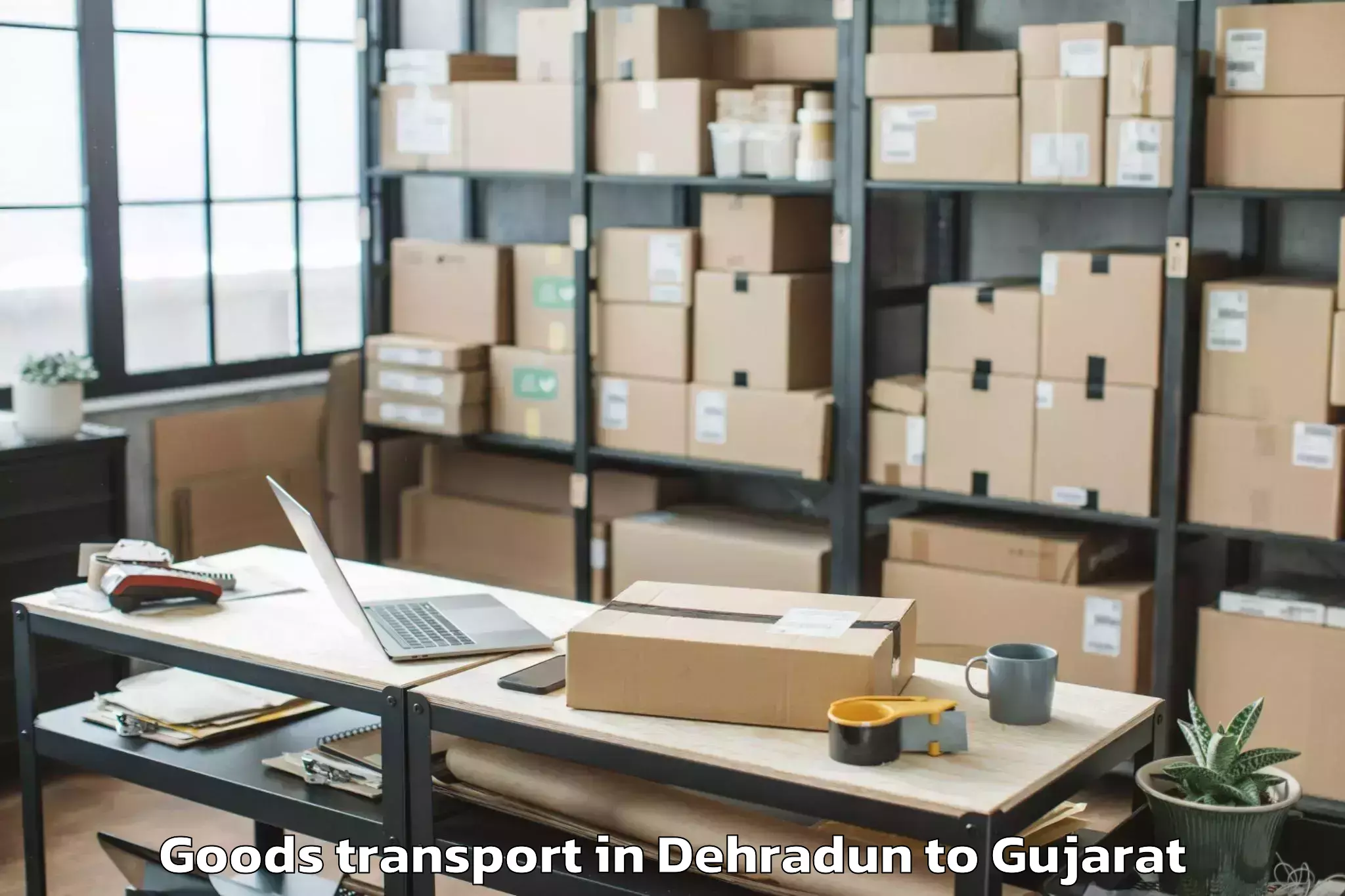 Discover Dehradun to Sankheda Goods Transport